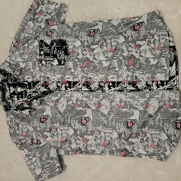 DC Comics Other - Superman DC Comics reverse-print button-front Hawaiian shirt mens XL